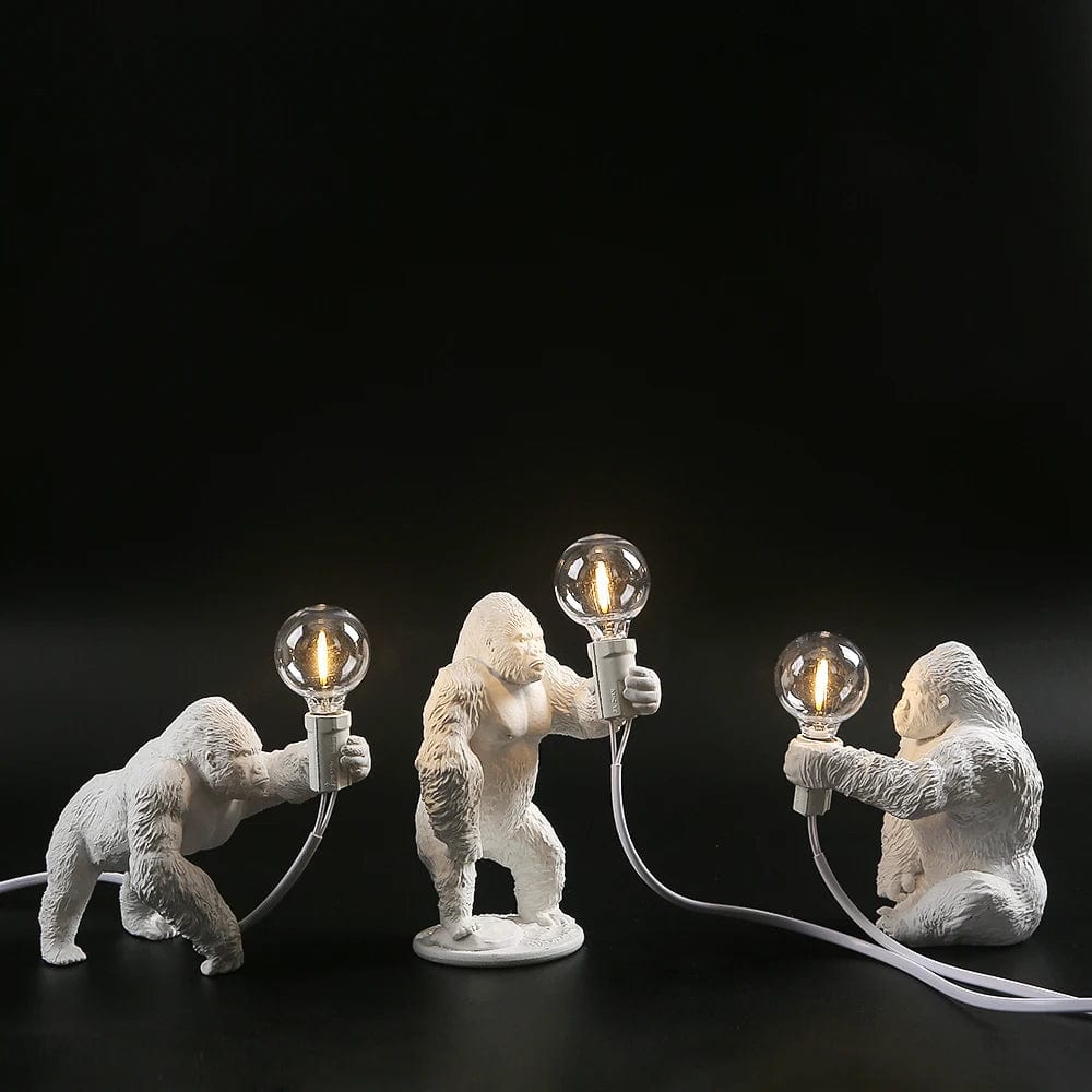 Lampe de chevet singe en différentes positions au choix