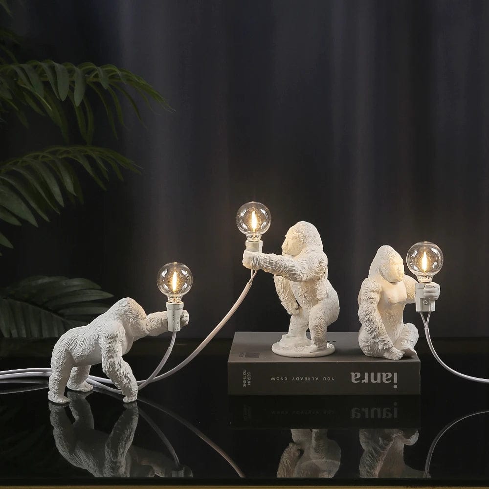 Lampe de chevet singe en différentes positions au choix