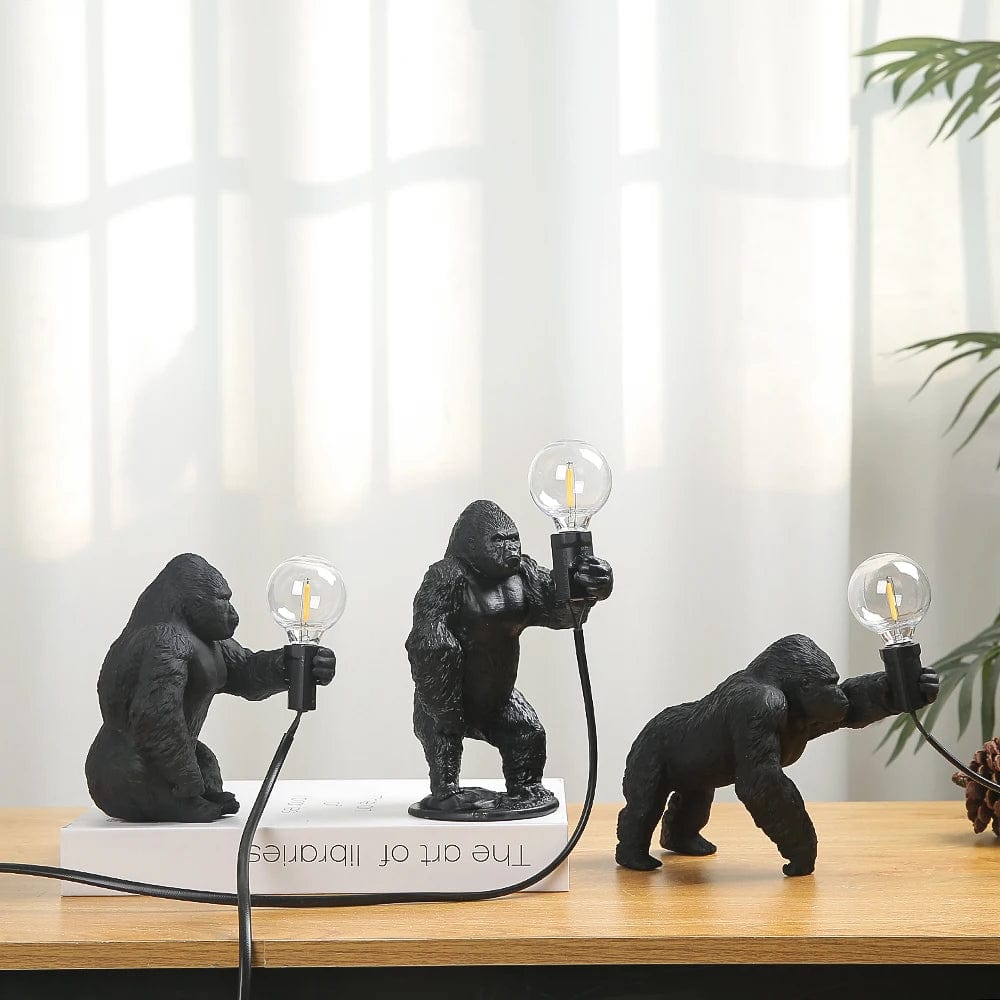 Lampe de chevet singe en différentes positions au choix