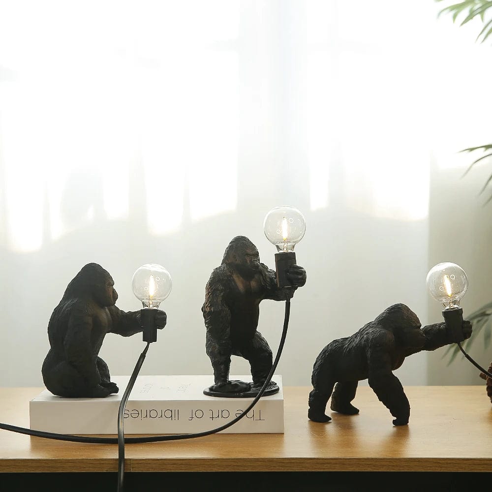 Lampe de chevet singe en différentes positions au choix