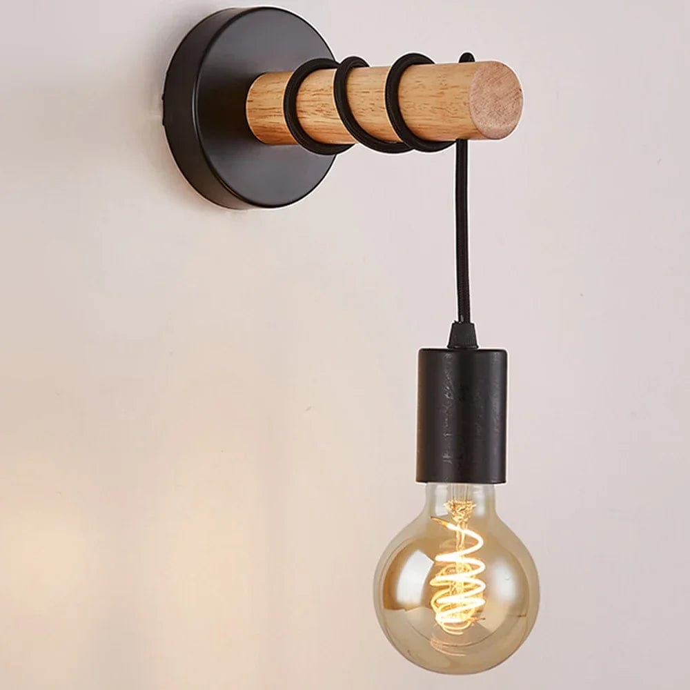 Lampe de chevet style industriel Noir