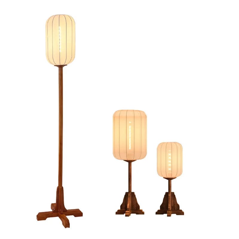 Lampe de chevet sur pied en bois