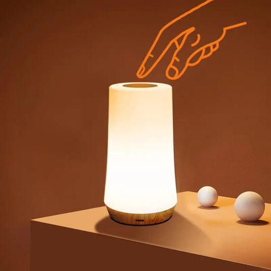 Lampe de chevet tactile conique