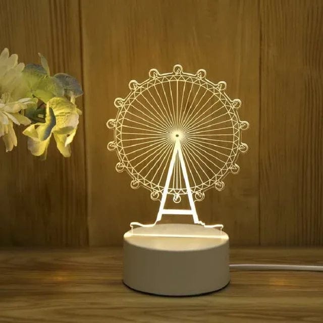 Veilleuse 3D chaleureuse pour une ambiance douce Grande roue