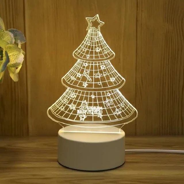 Veilleuse 3D chaleureuse pour une ambiance douce Sapin de Noël