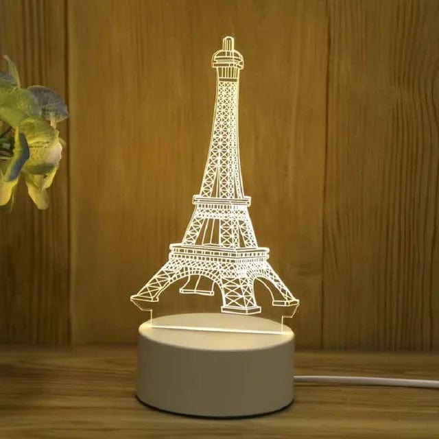 Veilleuse 3D chaleureuse pour une ambiance douce Tour Eiffel