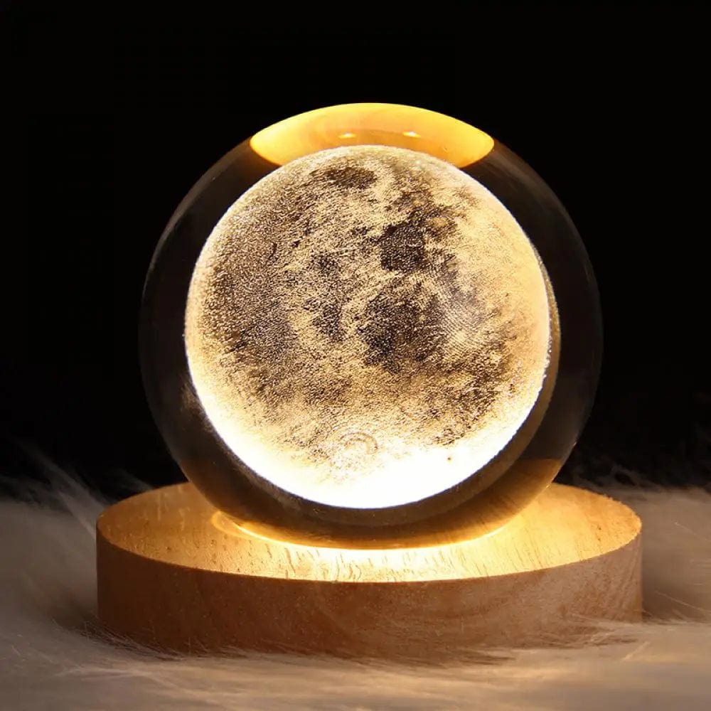 Veilleuse verre en forme de planète Lune